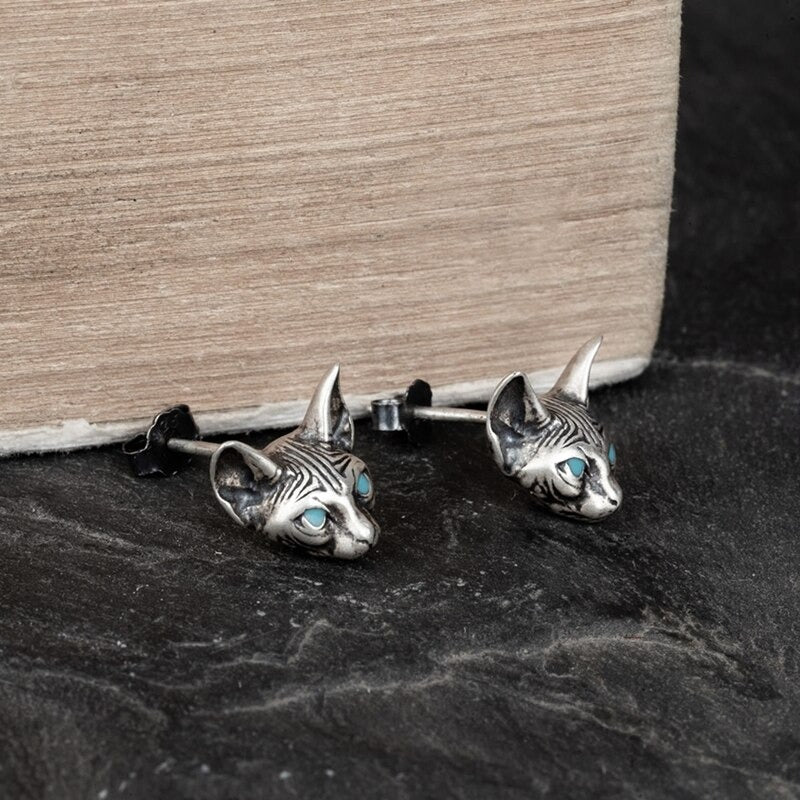 Sphynx cat earrings by Style's Bug - Style's Bug