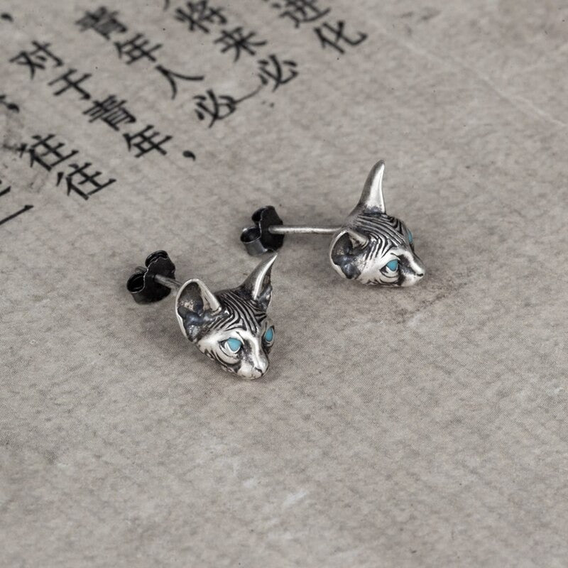 Sphynx cat earrings by Style's Bug - Style's Bug