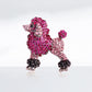 Realistic Poodle brooches - Style's Bug 2 x Standing Pink Poodle brooches