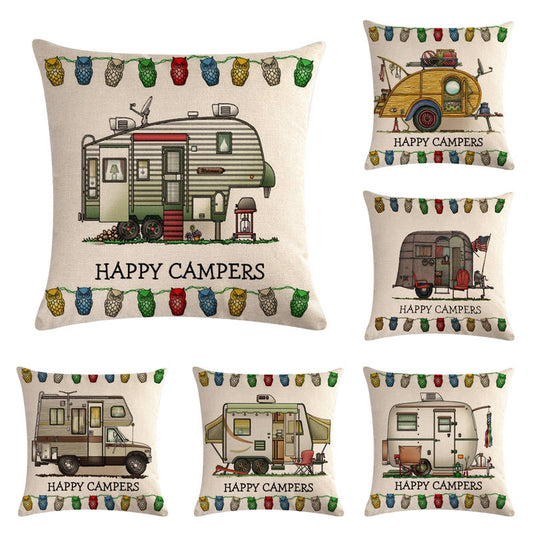 Happy Campers Pillow covers - Style's Bug