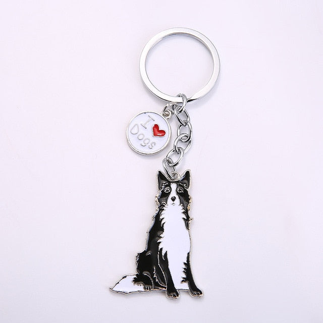 Border collie Keychains (2pcs pack) - Style's Bug I love dogs