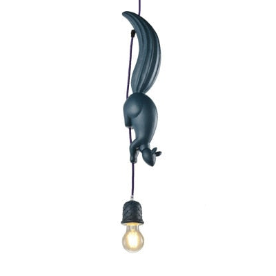 "Squirrel on the bulb" lamp by Style's Bug - Style's Bug Dark blue / 220V