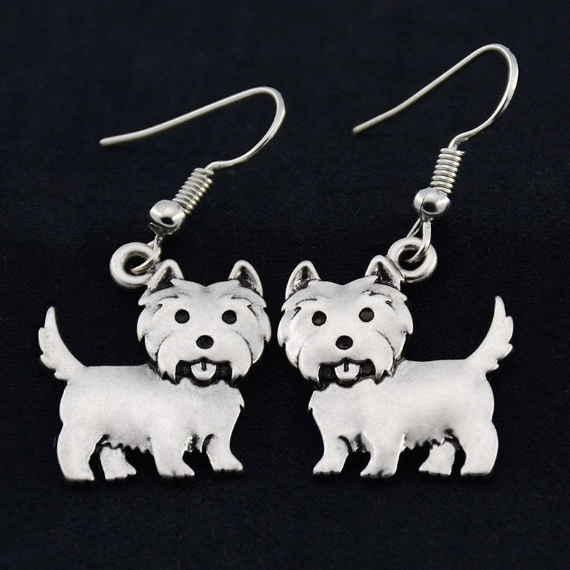 Vintage West Highland terrier earrings by Style's Bug - Style's Bug