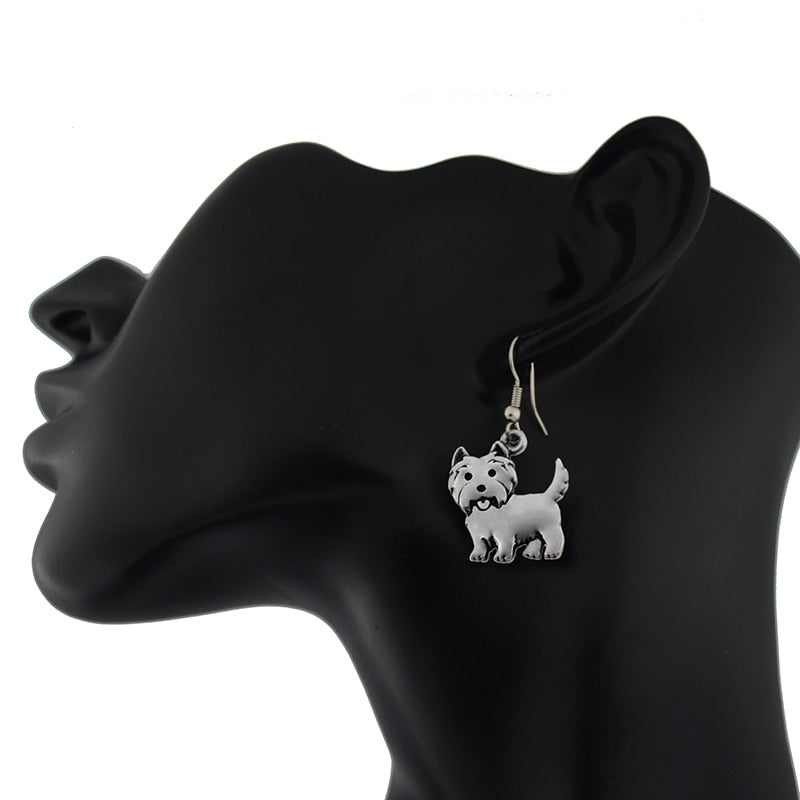 Vintage West Highland terrier earrings by Style's Bug - Style's Bug