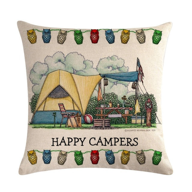 Happy Campers Pillow covers - Style's Bug 23