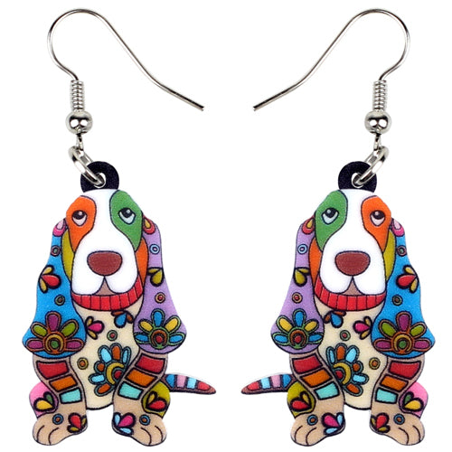 Basset Hound Earrings by Style's Bug - Style's Bug Multicolor
