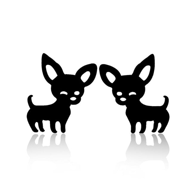 Chihuahua earrings (2 pairs pack) - Style's Bug Black