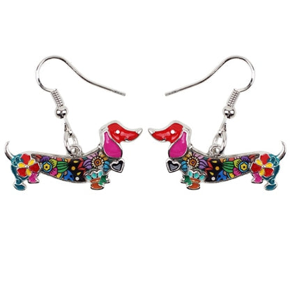 Colorful Dachshund earrings by Style's Bug - Style's Bug Multicolor