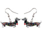 Colorful Dachshund earrings by Style's Bug - Style's Bug Grey