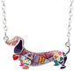 Colorful Dachshund necklaces by Style's Bug - Style's Bug Purple