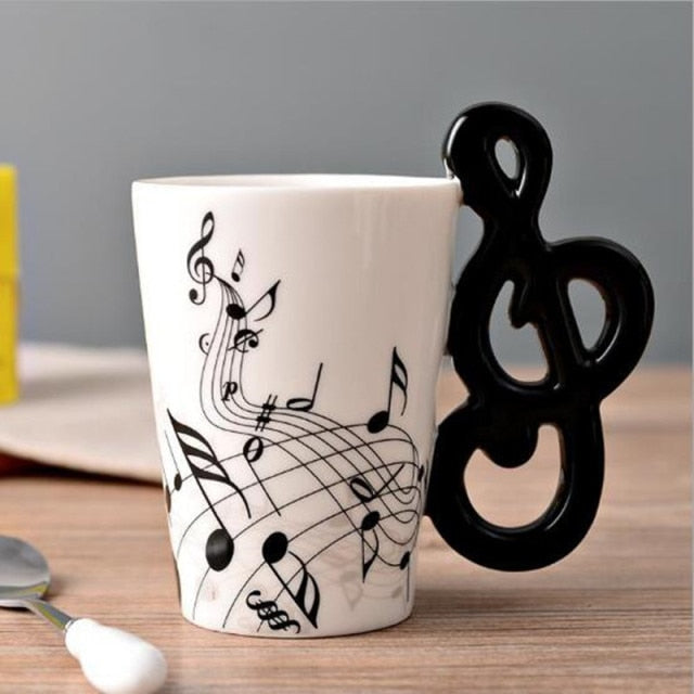Musical instrument mugs by Style's Bug - Style's Bug Treble clef