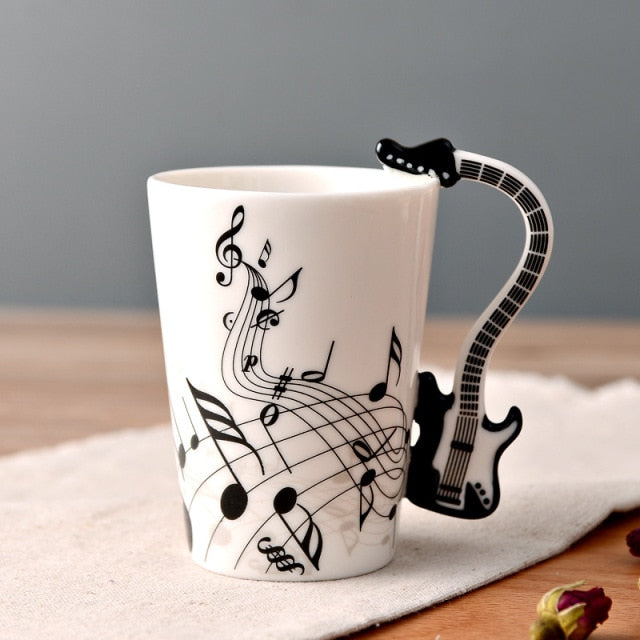 Musical instrument mugs by Style's Bug - Style's Bug Electric Guitar - Black