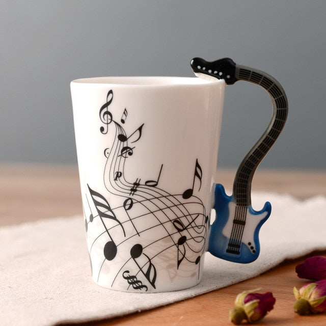 Musical instrument mugs by Style's Bug - Style's Bug Electric Guitar - Blue