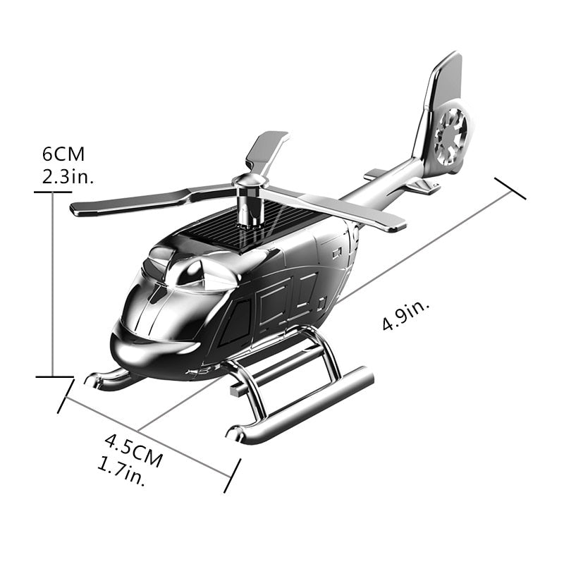 Solar power rotating Helicopter + Inbuilt Air Freshener + Non Slip mat - Style's Bug