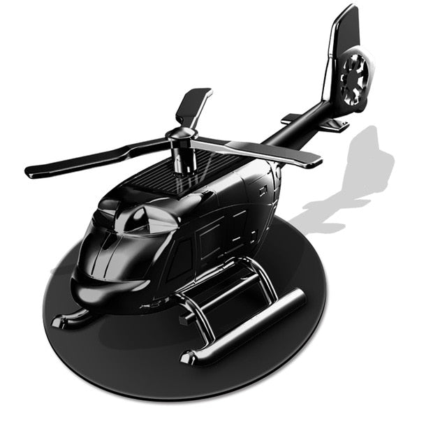 Solar power rotating Helicopter + Inbuilt Air Freshener + Non Slip mat - Style's Bug Black