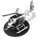 Solar power rotating Helicopter + Inbuilt Air Freshener + Non Slip mat - Style's Bug Silver