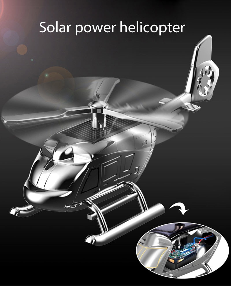 Solar power rotating Helicopter + Inbuilt Air Freshener + Non Slip mat - Style's Bug