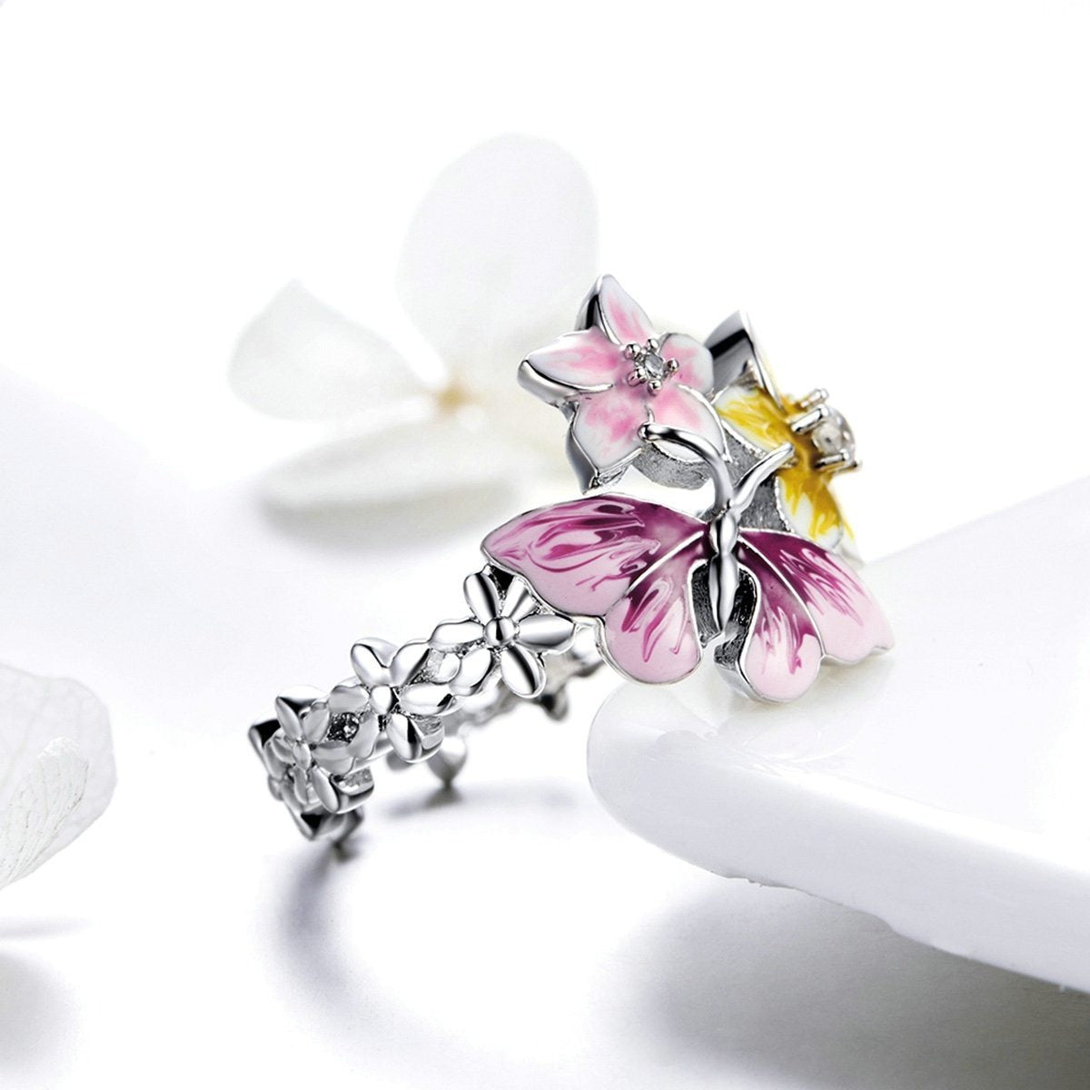 Orchids & Butterfly ring - Style's Bug