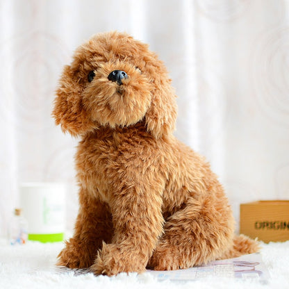 Poodle puppy plushies by Style's Bug - Style's Bug Sitting - BROWN / Height - 29 cm