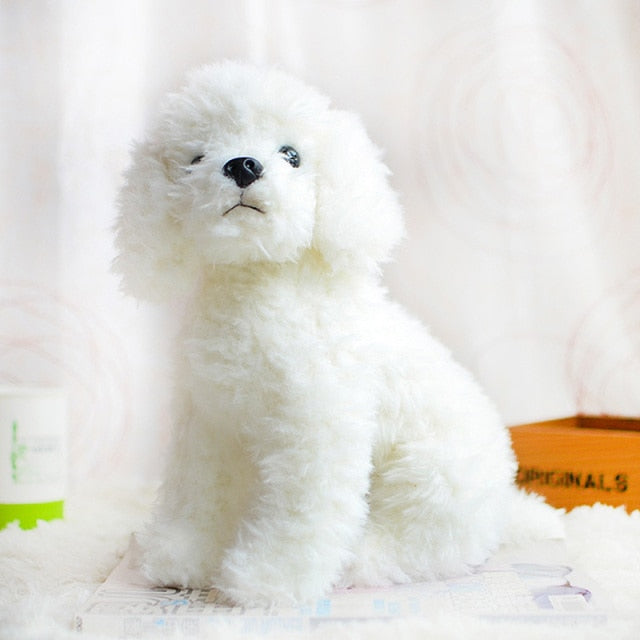 Poodle puppy plushies by Style's Bug - Style's Bug Sitting - WHITE / Height - 29 cm