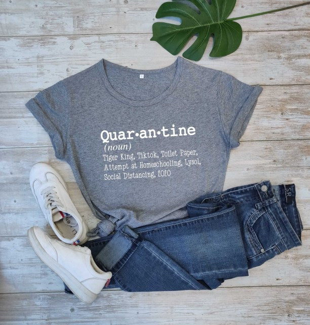 Quar-an-tine Synonyms by Style's Bug - Style's Bug Dark gray-white txt / L