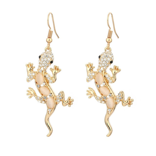 Gecko earrings by Style's Bug - Style's Bug Gold