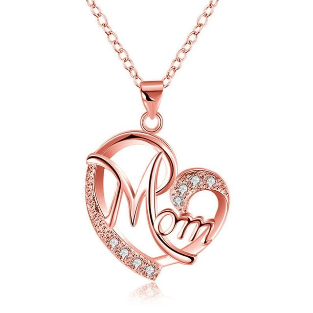 Loving Mom necklace by Style's Bug (2pcs pack) - Style's Bug Full Rose Gold Color