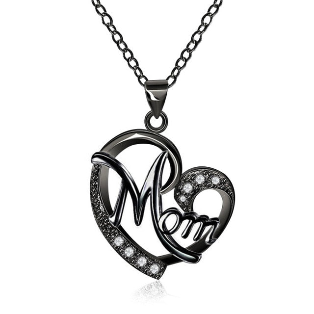 Loving Mom necklace by Style's Bug (2pcs pack) - Style's Bug Full Black