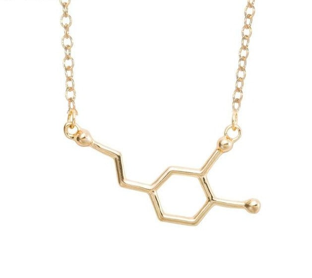 Molecule Necklaces by Style's Bug (2pcs pack) - Style's Bug Dopamine Gold