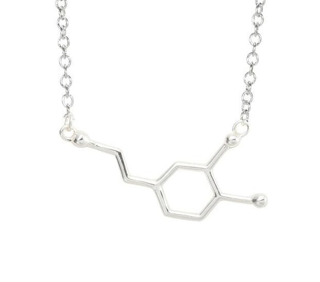 Molecule Necklaces by Style's Bug (2pcs pack) - Style's Bug Dopamine Silver