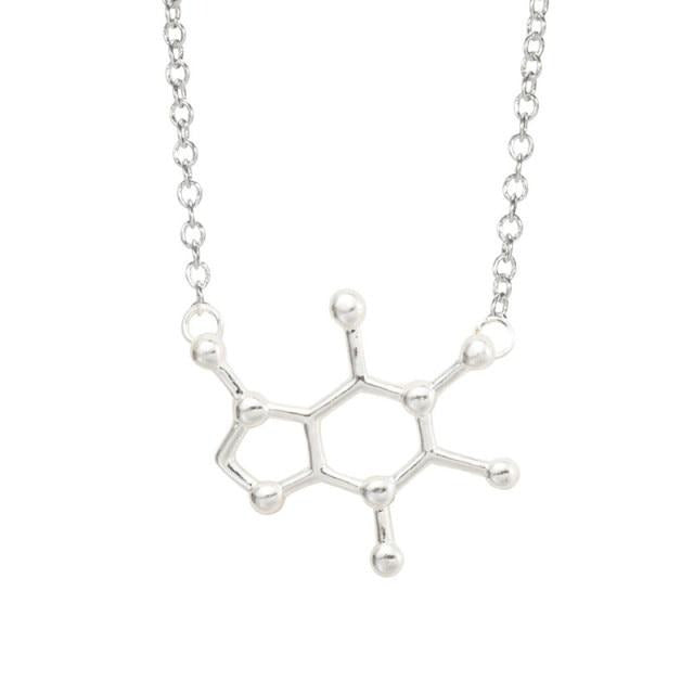 Molecule Necklaces by Style's Bug (2pcs pack) - Style's Bug caffeine Silver