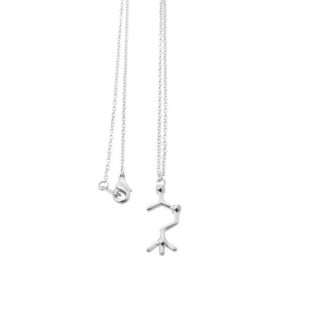 Molecule Necklaces by Style's Bug (2pcs pack) - Style's Bug Acetylcholine Silver