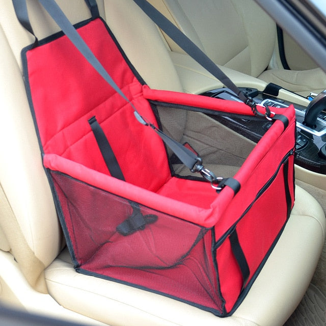 Foldable Car Pet Seat with Safe Belt - Style's Bug Red