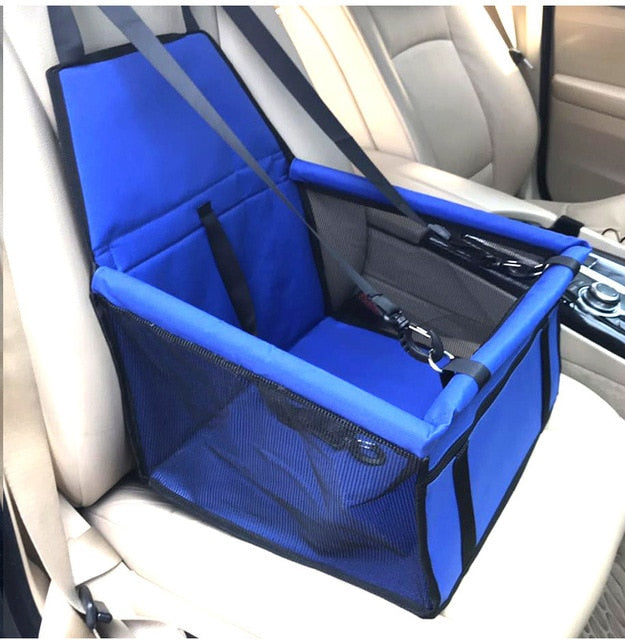 Foldable Car Pet Seat with Safe Belt - Style's Bug Blue