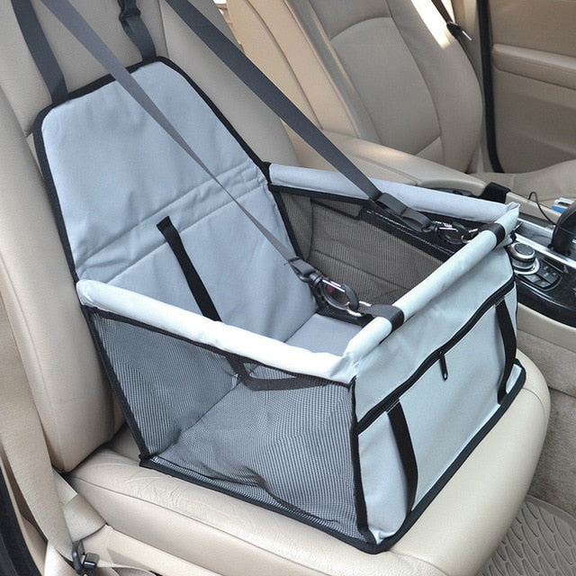 Foldable Car Pet Seat with Safe Belt - Style's Bug Silver
