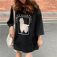 Llama/Alpaca Oversized T-shirt - Style's Bug Black / L