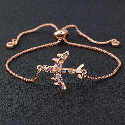 Airplane bracelet by Style's Bug - Style's Bug Rose Gold