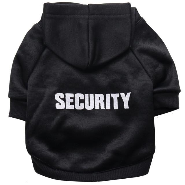 Security Officer dog hoodie - Style's Bug Black / XS