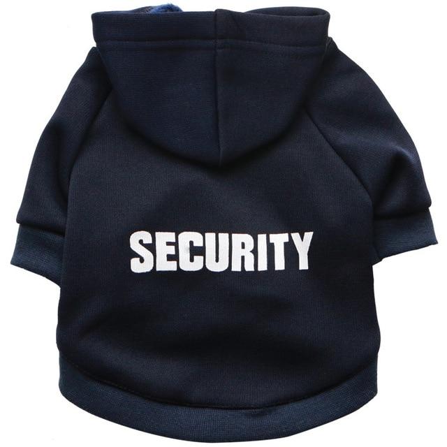 Security Officer dog hoodie - Style's Bug Navy Blue / XS