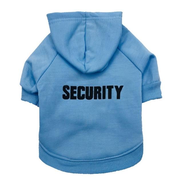 Security Officer dog hoodie - Style's Bug Light Blue / XS