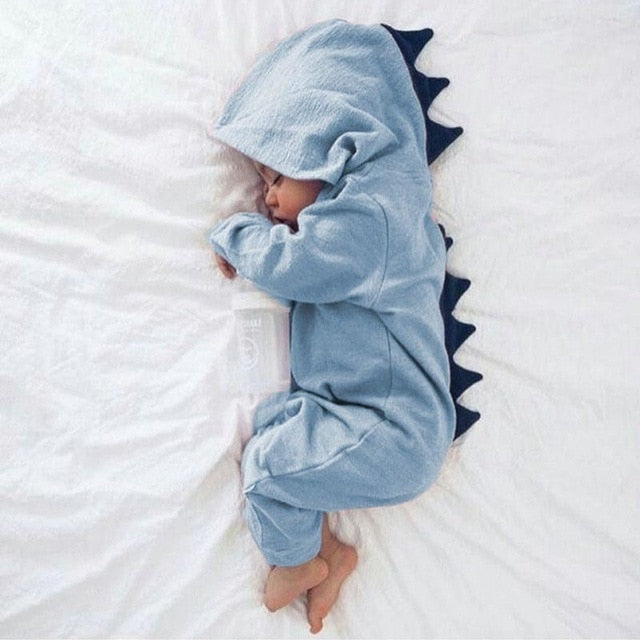 Dino Baby Jumpsuit - Style's Bug Blue / 12M