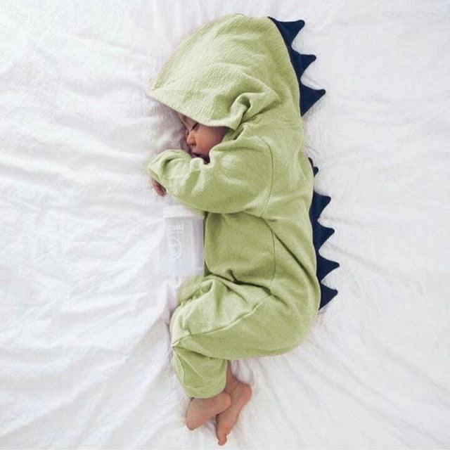 Dino Baby Jumpsuit - Style's Bug green / 6M