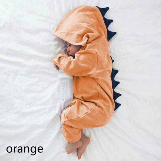 Dino Baby Jumpsuit - Style's Bug Orange / 6M