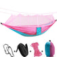 Gizmo Camping Hammock with Mosquito Net - Style's Bug Pink + Blue