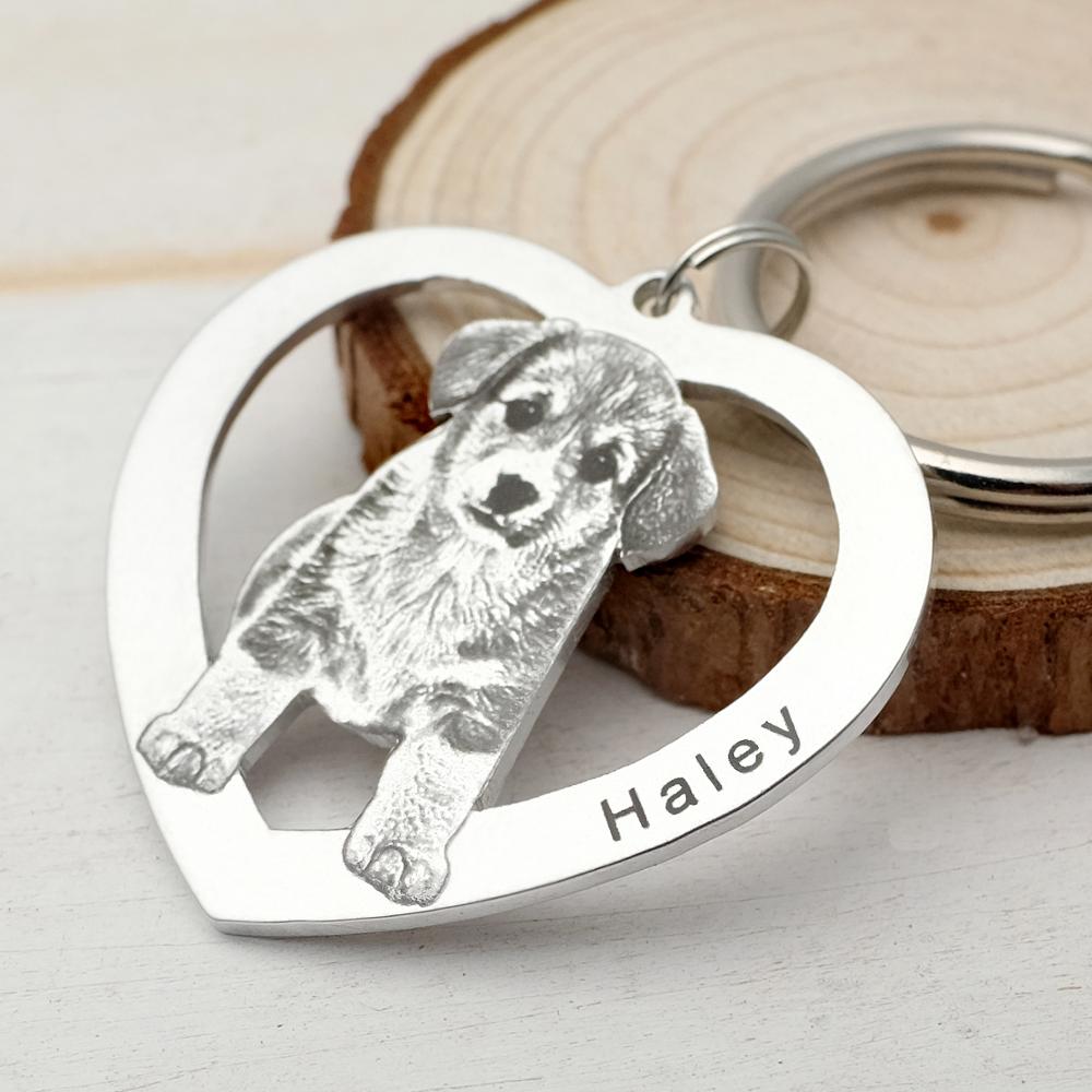 PAWsonalized heart shaped pet photo Keychains by Style's Bug - Style's Bug