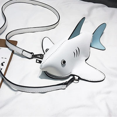 Shark Shoulder Bag by Style's Bug - Style's Bug White