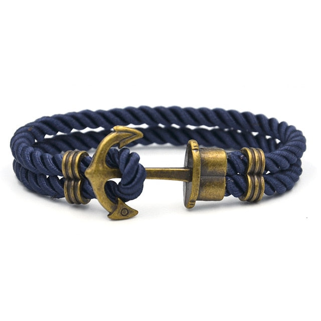 Anchor Bracelet by Style's Bug - Style's Bug Blue Belt + Antique pendent