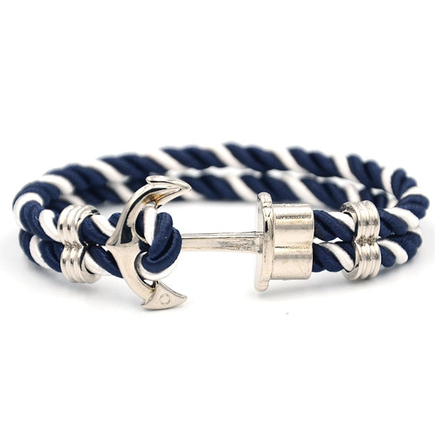 Anchor Bracelet by Style's Bug - Style's Bug Navy Belt + Silver pendent