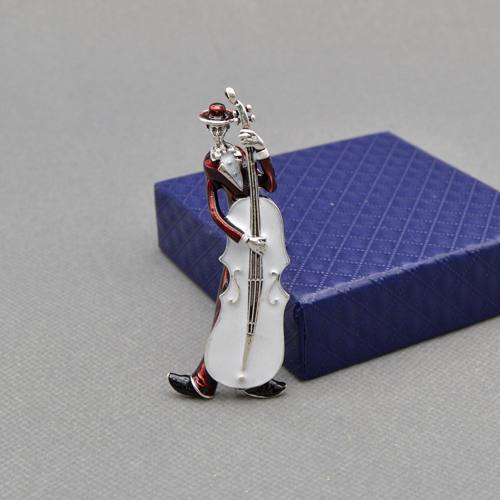 Classic Double bassist brooch - Style's Bug