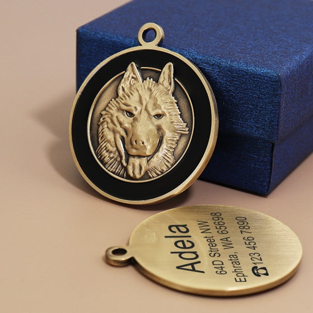 Personalized Dog ID Tags by Style's Bug - Style's Bug Siberian Husky
